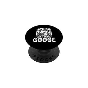 Nom du Chat : l'oie Humaine Appartient au nom du Chat Oie PopSockets PopGrip Adhésif