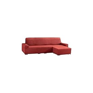 ECOMMERC3 Housse de canapé d'angle élastique en Jacquard avec accoudoirs Courts et Droits, Bordeaux, Ajustement Universel avec Mousse de Fixation et élastiques antidérapants