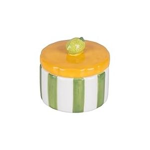 Villa d'Este Home Tivoli 2003 Pot en céramique 160 ml, couvercle design citron, Fruit Life