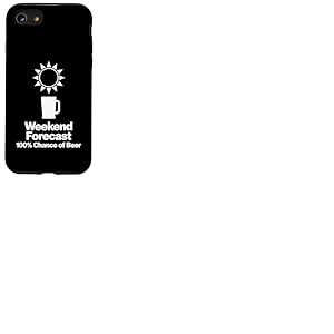 Weekend Humour Sunny Forecast Minimal Ic&ocirc;ne Design Coque pour iPhone SE (2020) / 7/8
