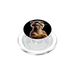 Tigre &agrave; Dents de Sabre Smilodon F&eacute;lid&eacute; Tigre &agrave; Dents Sabre PopSockets PopGrip pour MagSafe