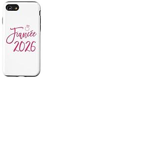 Fianc&eacute;e 2026 Script &eacute;l&eacute;gant avec Bague Rose Graphique Coque pour iPhone SE (2020) / 7/8