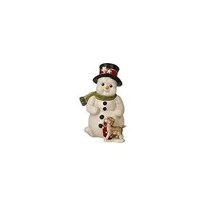Goebel Figurine Bonhomme de Neige My Faithful Friend Bonhommes de Neige en gr&egrave;s Hauteur 12 cm 66-704-39-1
