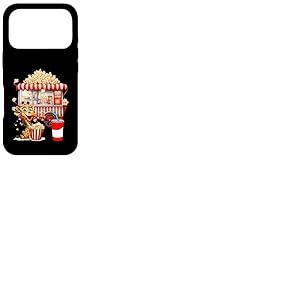 Vintage Baby Girafe Mangeant Snack Popcorn Movie Night Coque pour iPhone 17 Pro