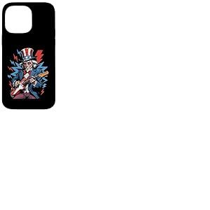 Uncle Sam Guitare électrique 4 juillet Rock USA Coque pour iPhone 14 Pro Max