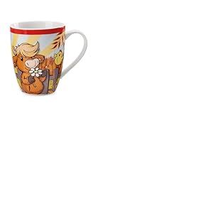 NICI Mug Vache des Highlands McMooray & Poussin Eggwina 310ml Porcelaine Rouge - Gobelet Tasse &agrave; th&eacute; Tasse &agrave; caf&eacute; Tasse en Porcelaine avec Anse pour Boissons Froides et Chaudes - Super id&eacute;e Cadeau