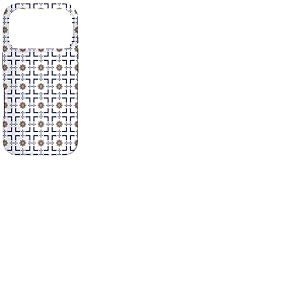 Carrelage &eacute;gyptien (2) octogonal Ambre et Bleu Personnel Coque pour iPhone 17 Pro