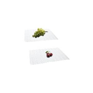 ASelected Lot de 2 tapis d'évier de cuisine réglables en PVC - 40 x 30 cm - Transparent - À découper à la taille souhaitée - Tapis de séchage pour évier en acier inoxydable/porcelaine, évier de
