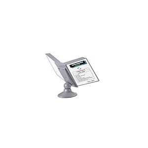 TUKA-i-AKUT Kit Pupitre Pr&eacute;sentoir de Table, R&eacute;glable et Rotatif, 20 Panneaux d'Affichage A4 Pochettes de Vision, Pr&eacute;sentation et Consultation Documents. Syst&egrave;me de Panneau, Gris TKD8221 Grey