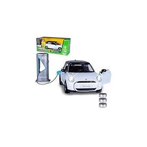 JAMARA 402620 Mini Cooper Diecast 1:28 avec Piles Bouton &ndash; Jouet Miniature pour Enfant, id&eacute;e Cadeau pour Enfants, Portes, Ouverture/Fermeture Manuelle, lumi&egrave;re LED