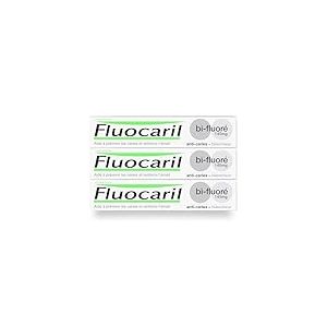 FLUOCARIL - Dentifrice Anti-Caries Bi-fluoré 145mg - Email renforcé et dents fortes - Aide à prévenir les caries et restaurer la blancheur naturelle (lot de 3x 75ml) (L'emballage peut varier)
