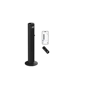 LEVOIT Ventilateur Colonne WiFi Silencieux 25dB, 108 cm pour Grande Pièce, Contrôle par App Alexa, avec 7.9m/s DC, 12 Vitesses de Vent, Oscillant à 90°, Ajusteur Haut et Bas 60° pour Maison