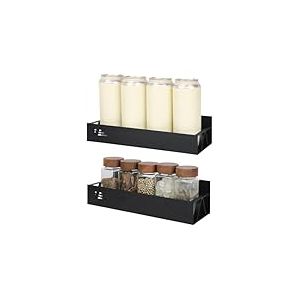 Cozary &Eacute;tag&egrave;re Magn&eacute;tique, 2 Pi&egrave;ces Etag&egrave;re R&eacute;frig&eacute;rateur, Etagere Frigo, Range Epice pour Rangement et Organisation de la Cuisine, Sans per&ccedil;age, Bonne Respirabilit&eacute;