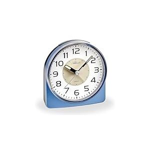 Atlanta 1996-5 Réveil sans tic-tac Silencieux avec lumière Snooze à Quartz analogique Bleu