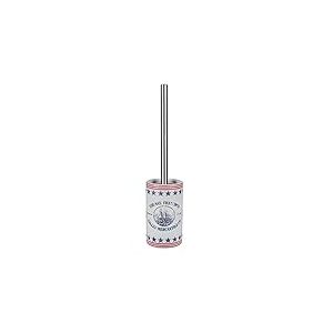 Spirella, Brosse WC Tube Watermill, Design Moderne et élégant, idéale pour Une Salle de Bain stylée, Couleur Bleu Marine/Rouge, Taille Standard, Multicolore
