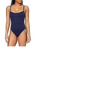 Haute pression A1001 - Maillot de bain une pièce - Uni - Femme - Bleu (Bleu Roy), 48 (Taille faricant: 48)