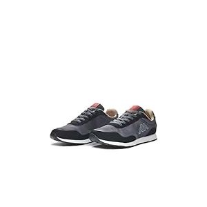 Kappa Mixte Aymar Chaussure de Gymnastique, Gris Foncé Gris Moyen Rouge, 37 EU