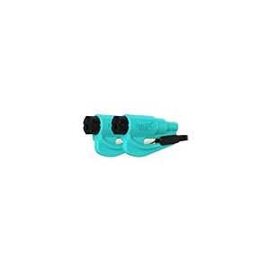 RESQME Porte-Clés Sécurité Voiture, Brise-Vitre et Coupe-Ceinture, Marteau d’Urgence, Fabriqué aux États-Unis, Lot de 2, Turquoise