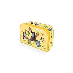 Edition Trötsch Valise à Jouets en Carton pour Enfant Motif Fraises avec poignée en métal et Fermeture en métal Jaune Taille M