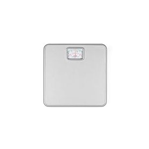 Salter 433 SVDR Pèse Personne Mécanique avec Aiguille - Balance avec Cadran Rotatif, Facile à Lire, Revêtement PVC Antidérapant, Design Compact, Capacité 120KG, Métrique en Kilos, Sans Pile, Blanc