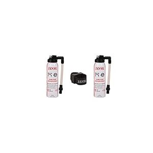 ZEFAL Pack Repair Spray avec Accroche - Bombe Anti Crevaison Velo - Préventif, Réparation - 2 x Bouteilles de 100 ML avec Accroche pour Monter sur Vélo, Blanc