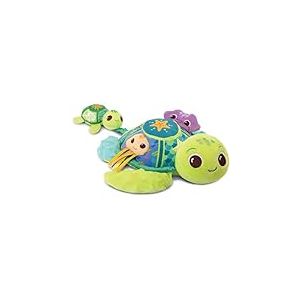 VTech - Juju, Maman Tortue Éveil des Sens, Peluche Bébé Interactive et Sensorielle Fabriquée avec des Matériaux Durables + Smartphone P'tit Genius Magic Light, Téléphone Jouet avec Écran Rétroéclairé