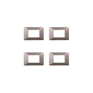 Plaque compatible ViMAR plana, plaques en plastique set de 4 pièces 3 places pour remplacement des plaques existantes - s'adaptent parfaitement au support d'origine
