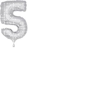 Folate 631402 - Ballon de fleuret numéro 5 - blanc/d'argent - environ 86 cm