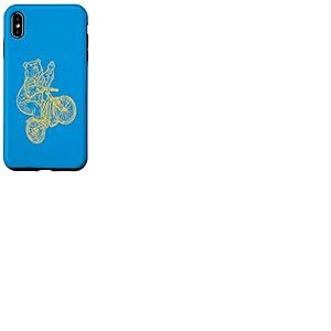 Ours Vélo Vélo Drôle Cycliste Animal Vélo Cool Bike Coque pour iPhone XS Max
