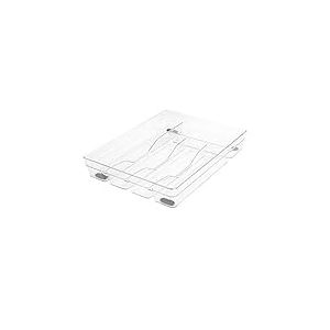 Glad GLD-71059 Tiroir de rangement pour garde-manger | Organisateur d'argenterie | Bo&icirc;te &agrave; couverts en U avec pieds antid&eacute;rapants Transparent 33,3 x 26,4 x 5,5 cm