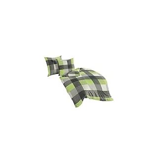 Bierbaum 6452_07 Parure de Lit, Flanelle, Kiwi, 155x220
