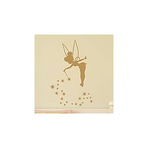 AMBIANCE de Live Sticker mural F&eacute;e Clochette 2, Gris clair, 70 X 55 cm