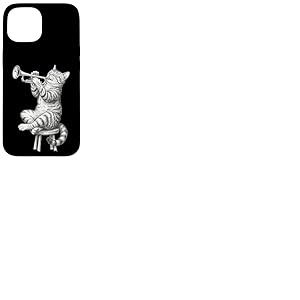 Trompette Chat Trompettiste Homme Enfant Coque pour iPhone 15