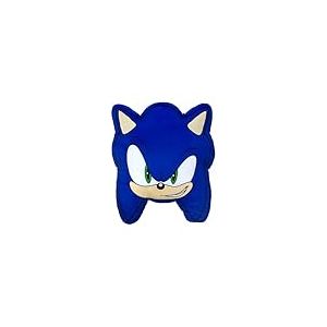 Coussin Oreiller en Forme de Sonic The Hedgehog sous Licence Officielle Character World | Oreiller Bleu en Forme de Sonic | Parfait pour la D&eacute;coration de la Chambre ou du Salon, 35 x 35 cm