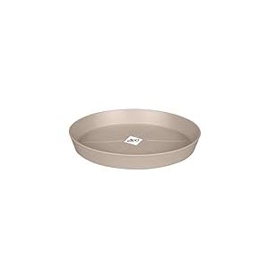 Elho Loft Urban Soucoupe Ronde 34 - Soucoupe pour Ext&eacute;rieur - &Oslash; 34.3 x H 5.0 cm - Beige/Beige Champignon