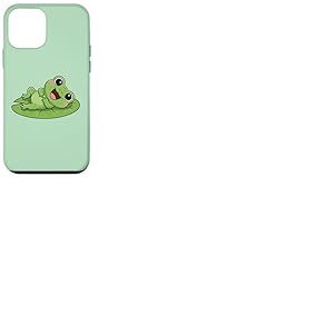 Grenouille Mignonne sur lys et Tapis Souriant joyeusement Coque pour iPhone 12 Mini
