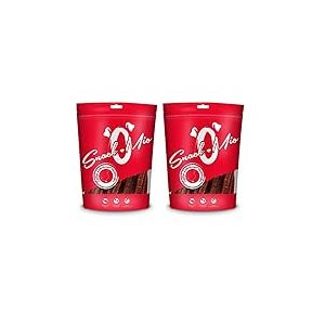SNACKOMIO - Friandise pour Chien de qualité supérieure - lamelles de Filet de magret de Canard juteux, sans céréales, 2 Paquet (1 x 500g)