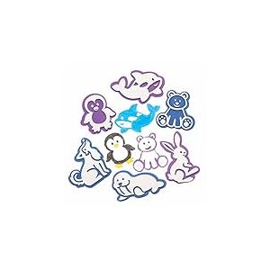 Baker Ross FC288 Tampon Peinture Enfant en Mousse motif Animaux de l'Arctique - Lot de 10, Tampon en Mousse, Tampon Encreur Motif, Tampon Enfant, Tampon Encreur, Loisirs Creatifs Enfants