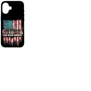 Drapeau américain « God Bless America » 4 juillet patriotique Coque pour iPhone 16
