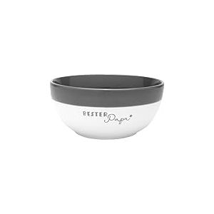 GRUSS & CO 48949 Bol avec motif « Bester Papa » - En grès émaillé coloré - Avec inscription en allemand et inscription en allemand - 60 cl - Gris - Petit déjeuner, bol à céréales - Cadeau pour la fête