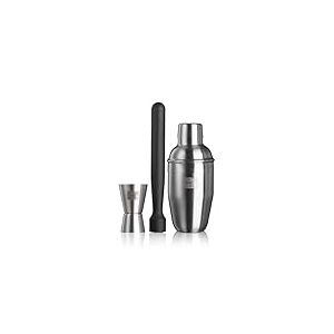Set de Cocktails Vacu Vin - 3 Outils Essentiels pour Barman - pour Mixologues et Passionn&eacute;s de Bars &agrave; Domicile - Shaker &agrave; Cocktail Compatible Lave-Vaisselle pour D&eacute;butants