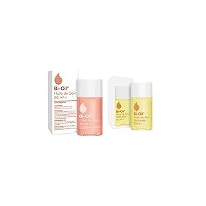 Bi-Oil Huile de Soin Pour la Peau - Soin Sp&eacute;cialis&eacute; pour les Vergetures, Cicatrices, Peau S&egrave;che et Teint Irr&eacute;gulier - 1 x 60 ml & Huile de Soin Naturelle - Soin sp&eacute;cialis&eacute; pour les vergetures - 60 ml