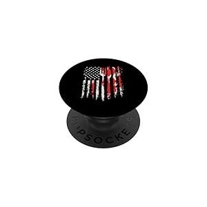 Fourchette à drapeau américain Couteau PopSockets PopGrip Adhésif