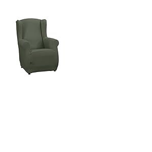 Estoralis | Sumatra | Housse de Chaise &agrave; Oreilles | Tissu Super &eacute;lastique C/ 12 Vert Fonc&eacute; | pour Fauteuil &agrave; Oreilles de 70 &agrave; 110 cm. | Protecteur de qualit&eacute; | Adaptable &agrave; Tous Types de berg&egrave;res