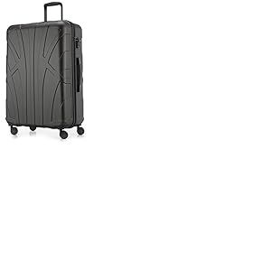 SUITLINE - Valise &agrave; roulettes, Bagage Coque Rigide avec Extension de Volume, Verrouillage TSA, 4 roulettes jumel&eacute;es caoutchout&eacute;es, ABS, Mat 76 cm, 110 litres, Graphite
