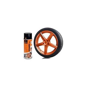 FOLIATEC Film pulv&eacute;risable pour jantes de voiture, peinture en a&eacute;rosol, pelable, bonne couvrance, Copper Metallic Matt, 1 x 400 ml