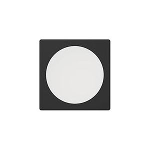 Eglo Spot LED encastrable Fueva 6, lampe de plafond à encastrer, luminaire encastré en plastique noir et blanc, éclairage blanc chaud - blanc froid, 16,6 x 16,6 cm