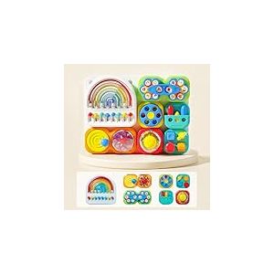 auby Busy Board 3.0 Sensoriel Détachable 1-6 Ans : 7 Outils Portables Motricité Fine - Jeu Éducatif Assemblage Montessori