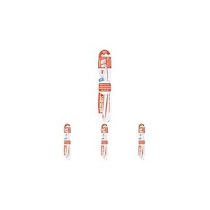 elmex Brosse &agrave; dents de protection des caries Inter X 4 paquet I poils moyens nettoyage en profondeur dans les espaces interproximaux I T&ecirc;te courte pour le nettoyage des molaires difficiles &agrave;