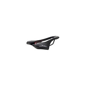Selle Italia SLR Boost KC Manganese Superflow - Selle V&eacute;lo Route Classique, Gel Confort, Trou Superflow - Taille L3, Noir/Rouge